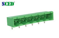 緑色 男性 プラグイン可能な端末ブロック 右角 7.62mm 300V 18A