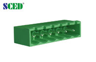 緑 PCB はターミナル ブロック電気 5.08mm ピッチ 300 の電圧 18A のプラグを差し込みます