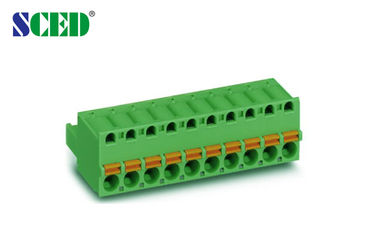 プラスチック ハウジングの真鍮の電気ターミナル ブロック ピッチ 5.08mm 300V 18A