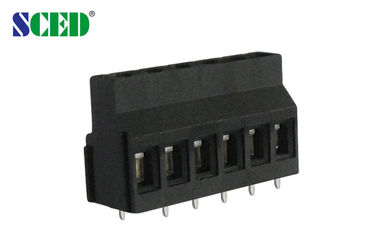 タイプ シリーズ300V 10A 12-24 AWGを上げる黒いPCBのねじ込み端子のブロックの真鍮のユーロ