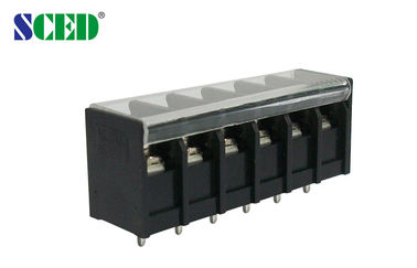 2-24 Number Contacts Barrier Terminal Block Connector With Cover 7.62mm Pitch