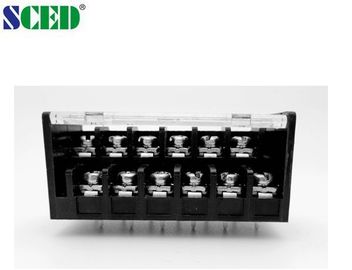 二重水平な障壁のターミナル ブロック 7.62mm ピッチ 300V 15A の黒