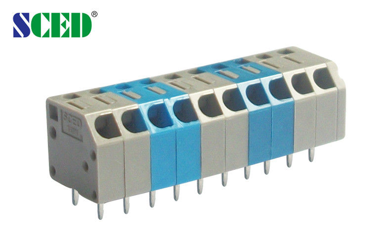 45度ワイヤー入口のばねのタイプ ターミナル ブロック ピッチ3.50mm 300v 2P-28P