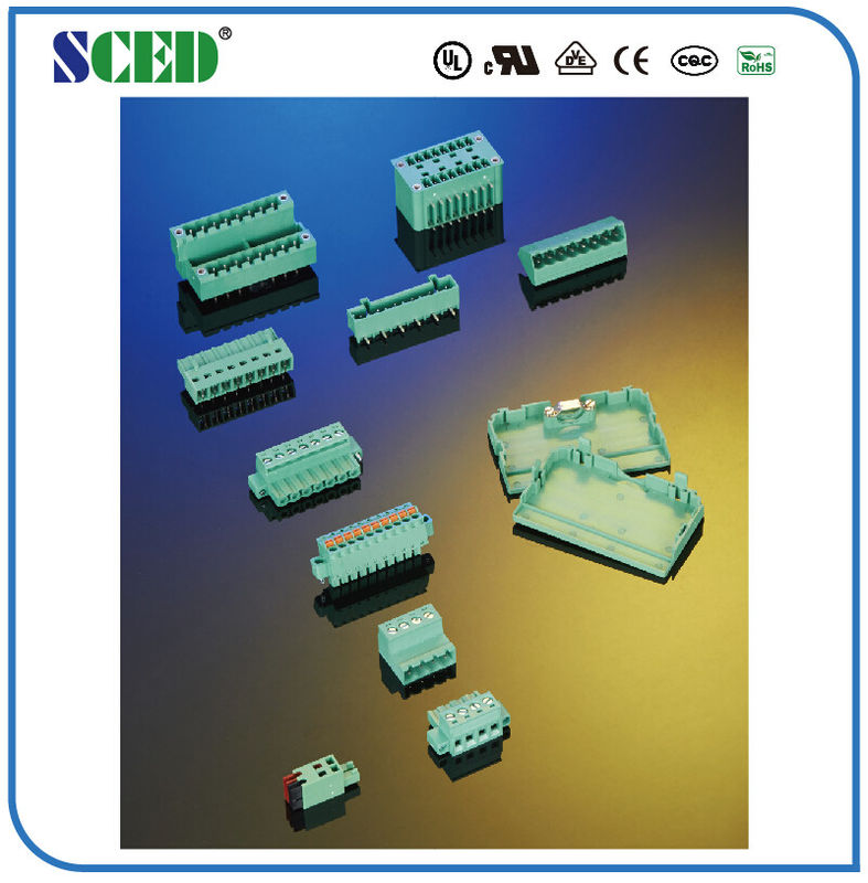 5.08mm 間隔をあける真鍮力のターミナル ブロックのコネクター UL94 V0 300V 18amp
