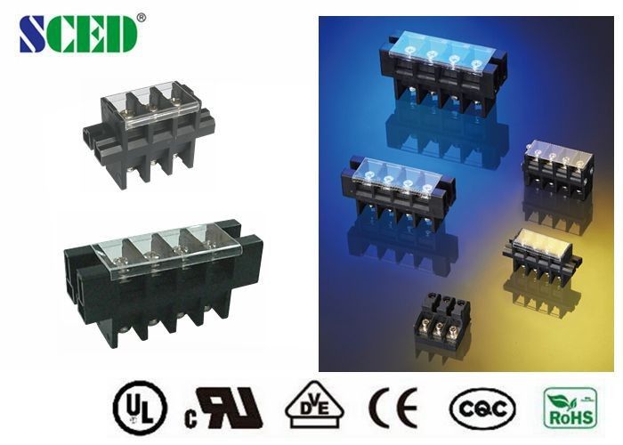 プラスチック カバーが付いている180Aパネルの台紙のターミナル ブロックを通した21mmのパーホレーションの供給