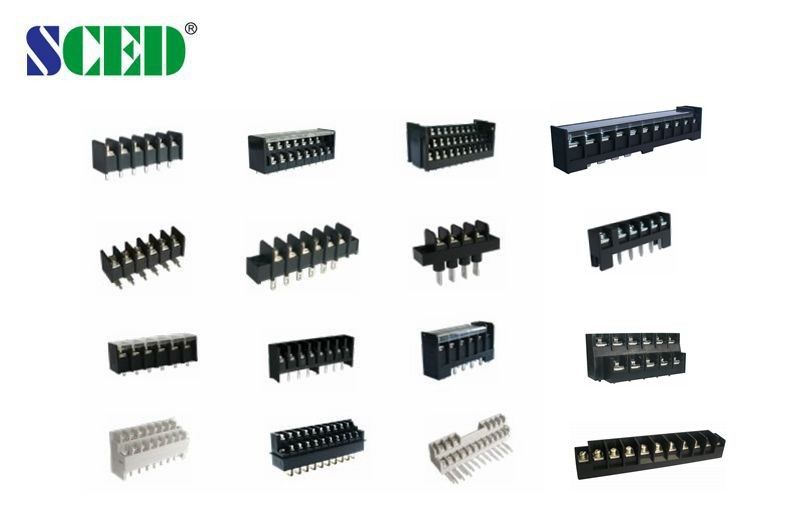 PBT の障壁のターミナル ブロック 8.70mm 間隔をあける 250V/15A 14 ポーランド人 UL94-V0