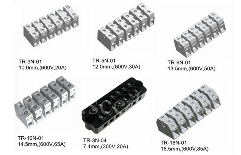 ピッチ14.5mmの末端のコネクター ブロック2-16ポーランド人600V 65A PA66