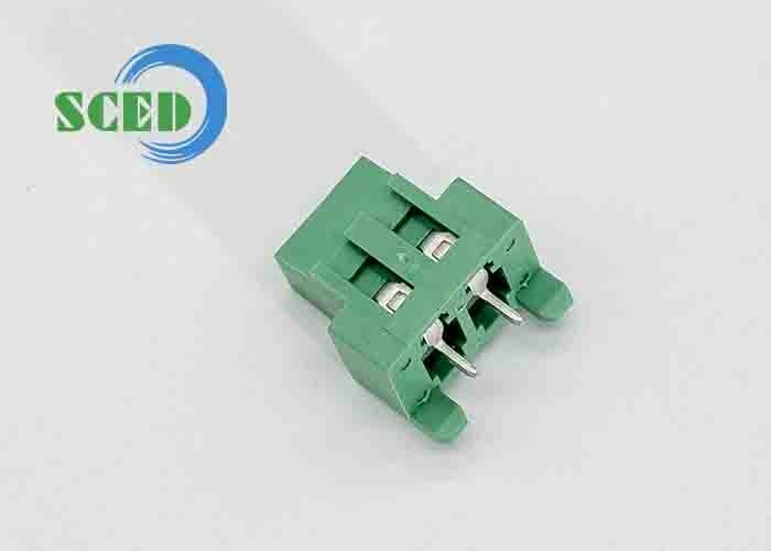 300V 10A M3 スクロール 12-26 AWG ターミナルブロックコネクタ PA66 隔熱材料 緑色 5.08mm 距離