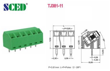 速く 16-24 AWG を 45 程度のねじ込み端子のブロック 2 Pin - 28 Pin 3.81mm 接続して下さい