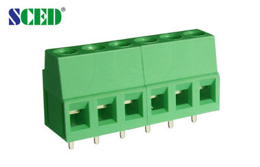 5.0mm PCB のターミナル ブロックのコネクター 10A の緑 PA66 の黄銅 300V 2-28 ポーランド人