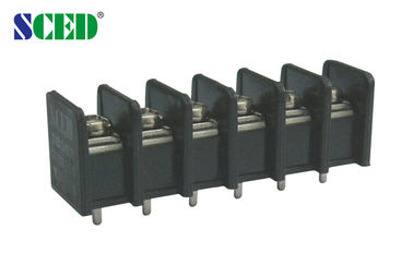 障壁の黒20A/300V PCBのターミナル ブロックM4ねじ9.525mmピッチUL94-V0の黄銅