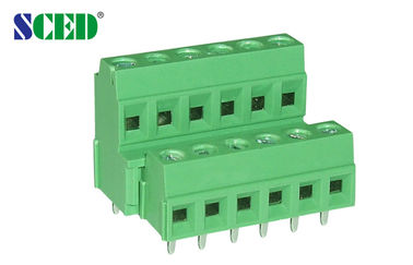 ピッチ 3.8mm PCB のターミナル ブロック、二重水平なクランプ ヨーロッパのねじ込み端子のブロック