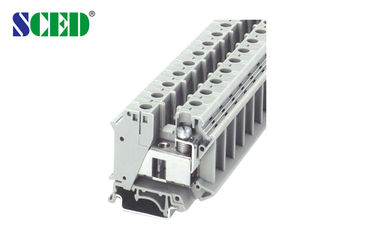 15.2mm の灰色の喧騒の柵 PCB のターミナル ブロック 600V 115A の倍のデッキ