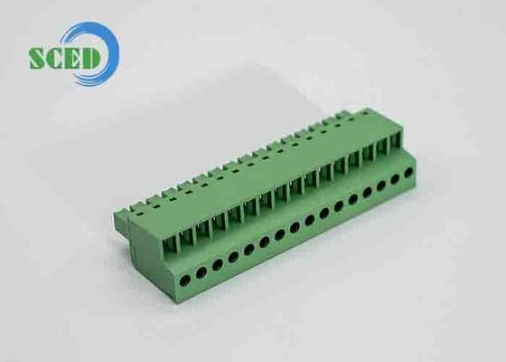 PA66 3000V AC/分 耐電圧とPCBの40°Cから105°Cまでの動作温度を持つプラスティックプラグイン可能端末ブロック