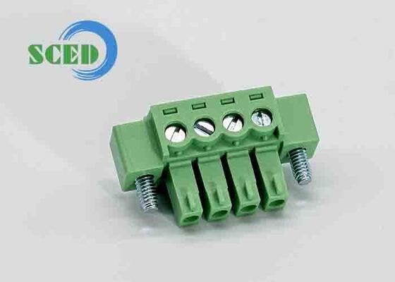 安定した電気性能を提供するPCBアプリケーションのために設計された,リンゴブロンズ端末プラグイン可能なインターフェース