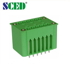 男性のタイプ PCB は 3.81 5.08 7.62mm ターミナル ブロック PA66 の緑のコネクター 3.50 のプラグを差し込みます