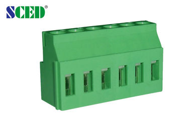 縦ワイヤー入口 5.08mm 10A PCB のターミナル ブロックの積み重ね可能なタイプ緑